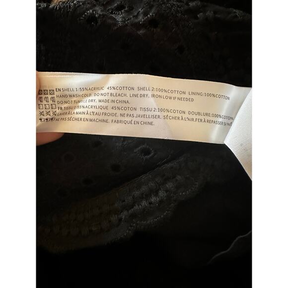 TUCKERNUCK EN Saison Lucia Crocheted Black White Midi Dress NWT Size Small - Picture 8 of 8